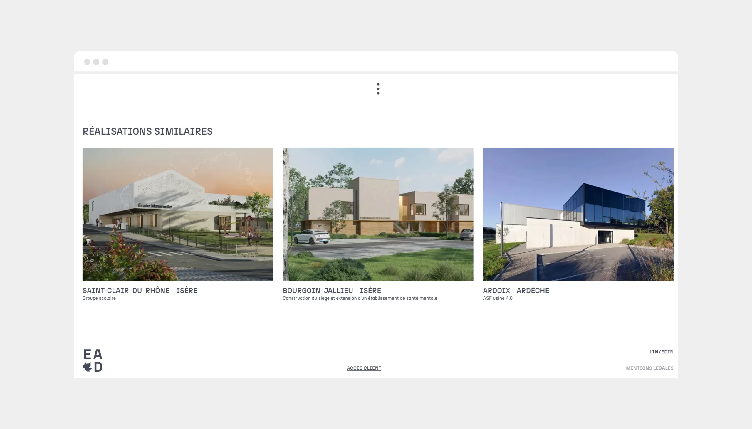 EAD architectes footer site web