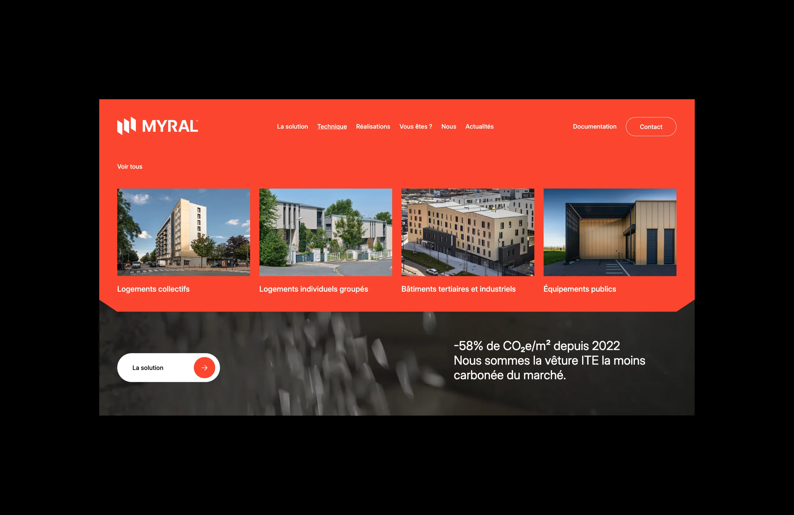 Myral site web navigation