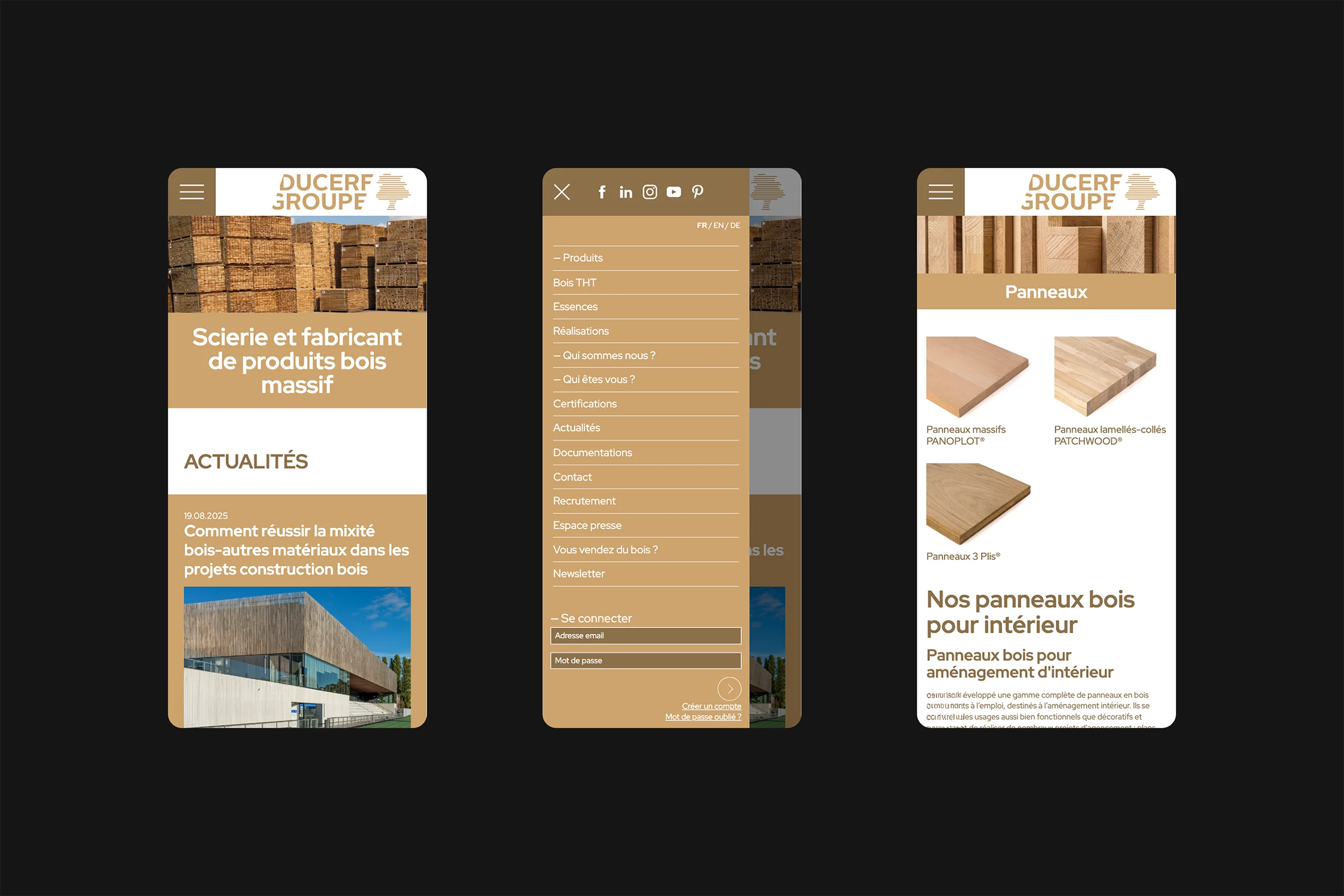 Site web mobile Ducerf