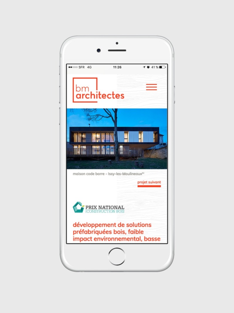réalisation site web mobile bm architectes