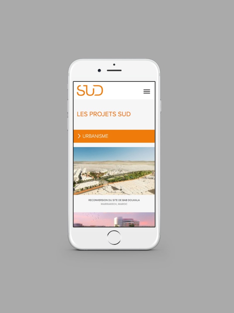 site web mobile Sud Architectes Lyon