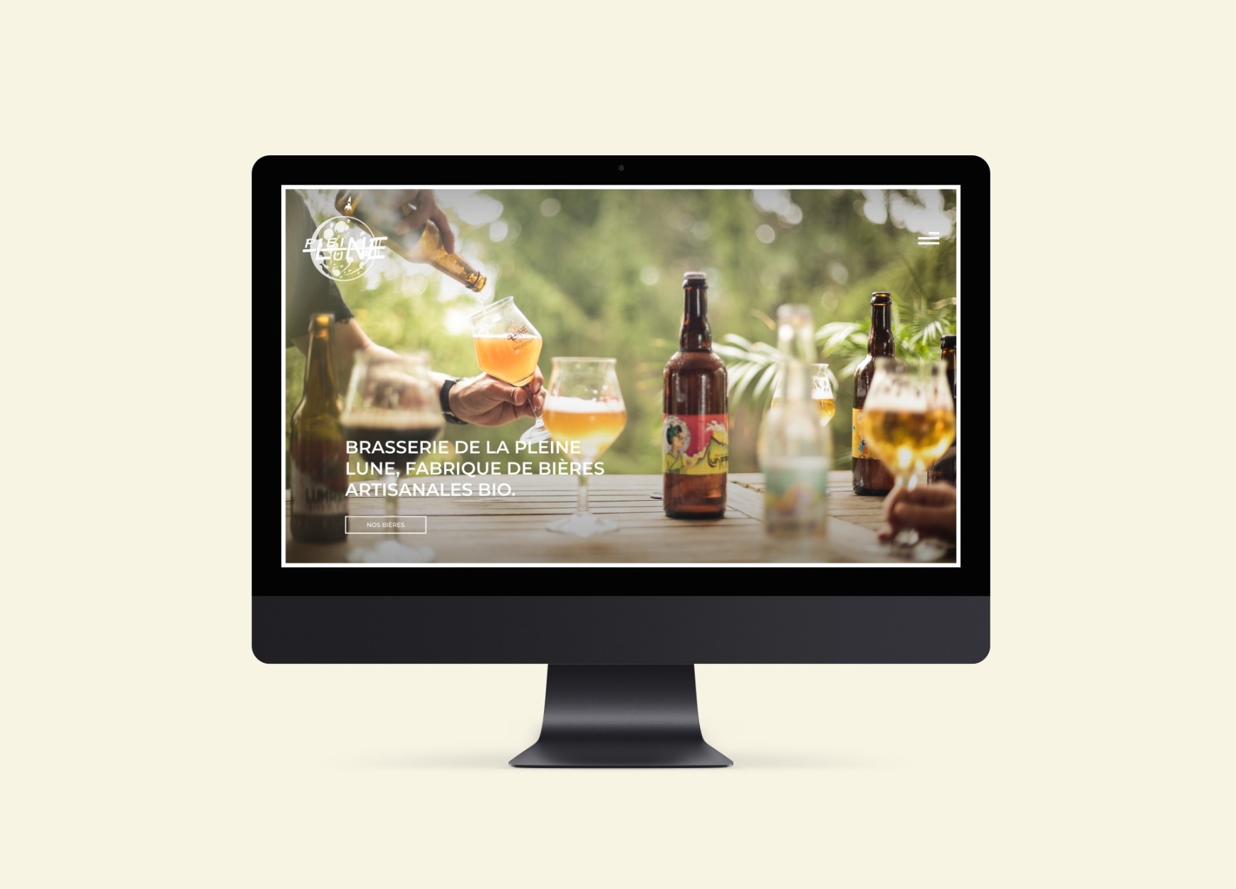 réalisation site web brasserie Pleine Lune
